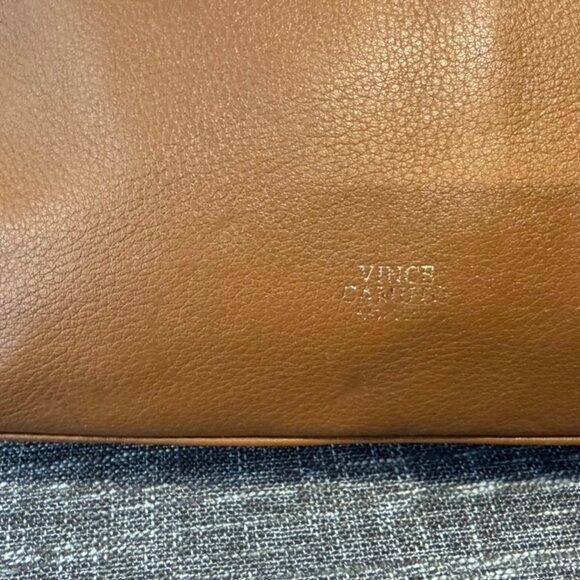 Vince Camuto Leather Brown Crossbody Bag with Chain Strap Tan Clutch - Picture 4 of 11